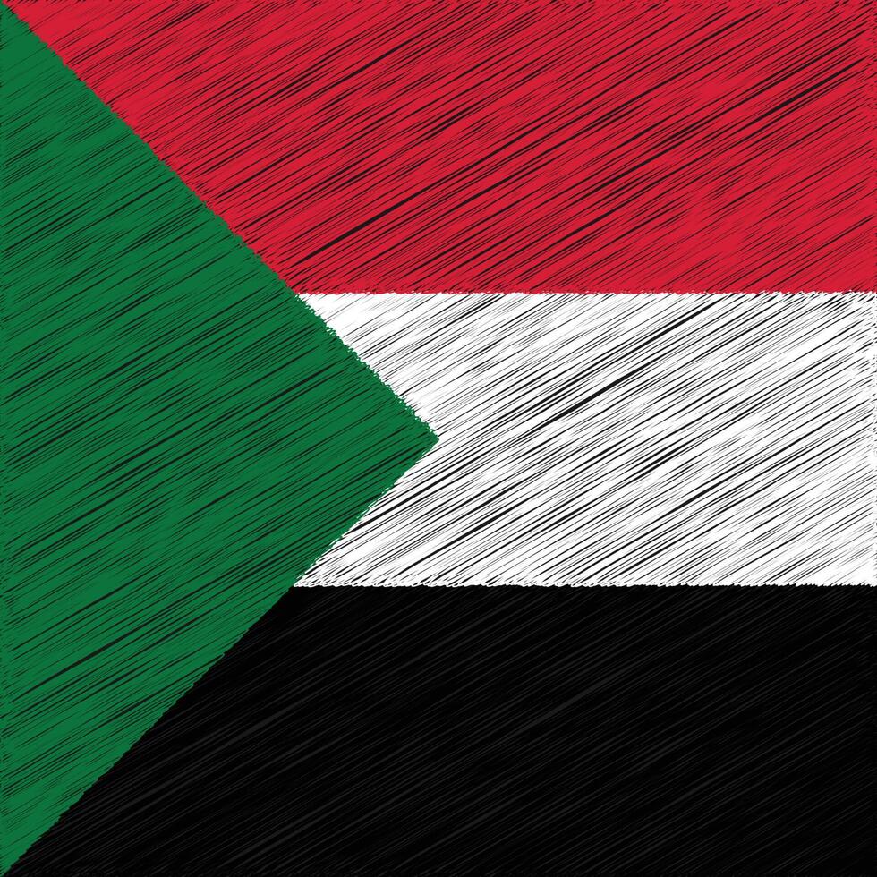 Sudan Independence Day 1 January, Square Flag Design vector