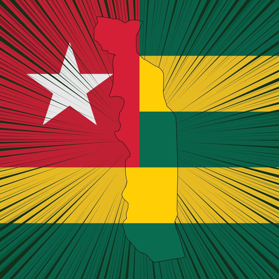 Togo Independence Day Map Design vector