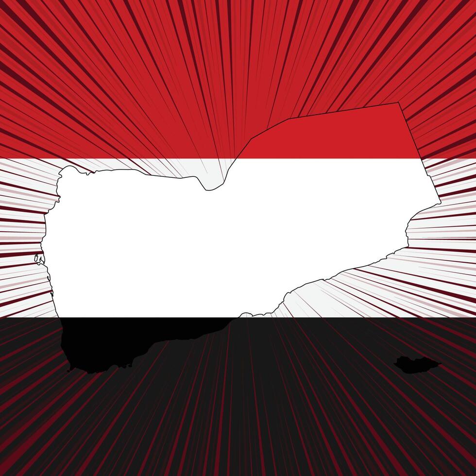 Yemen National Day Map Design vector