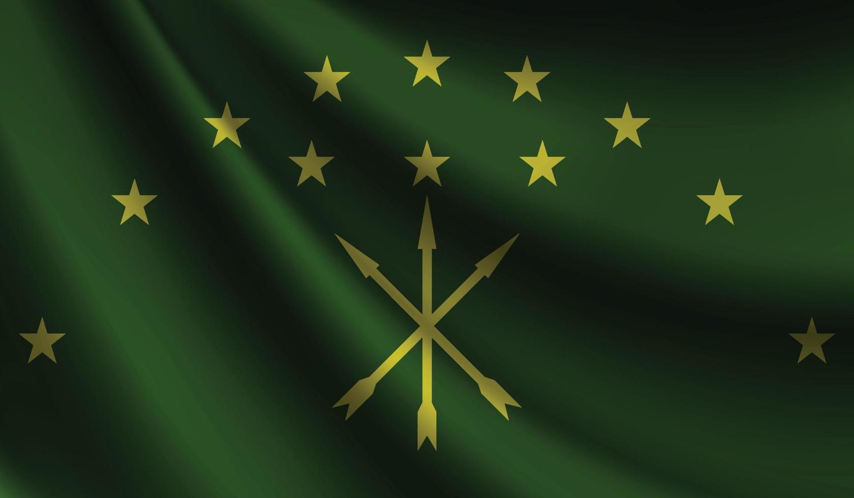 bandera de adygea que agita el fondo para el diseño patriótico y nacional vector