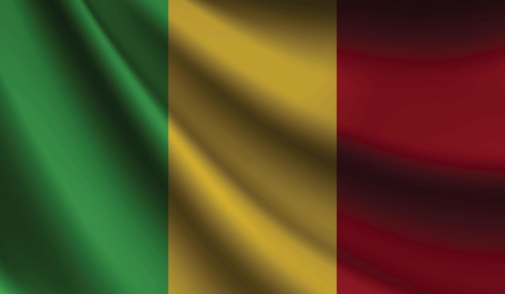 Mali flag waving. Background for patriotic and national design vector