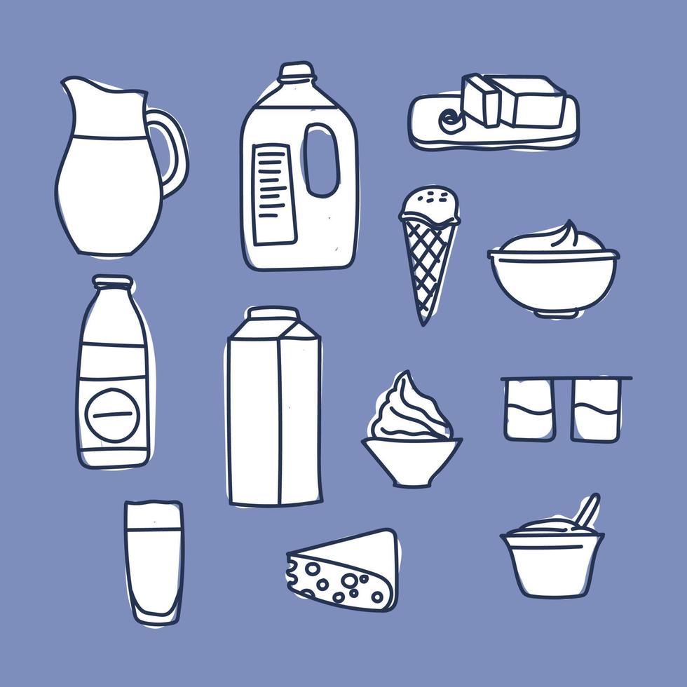 Black and White Milk Containers vector