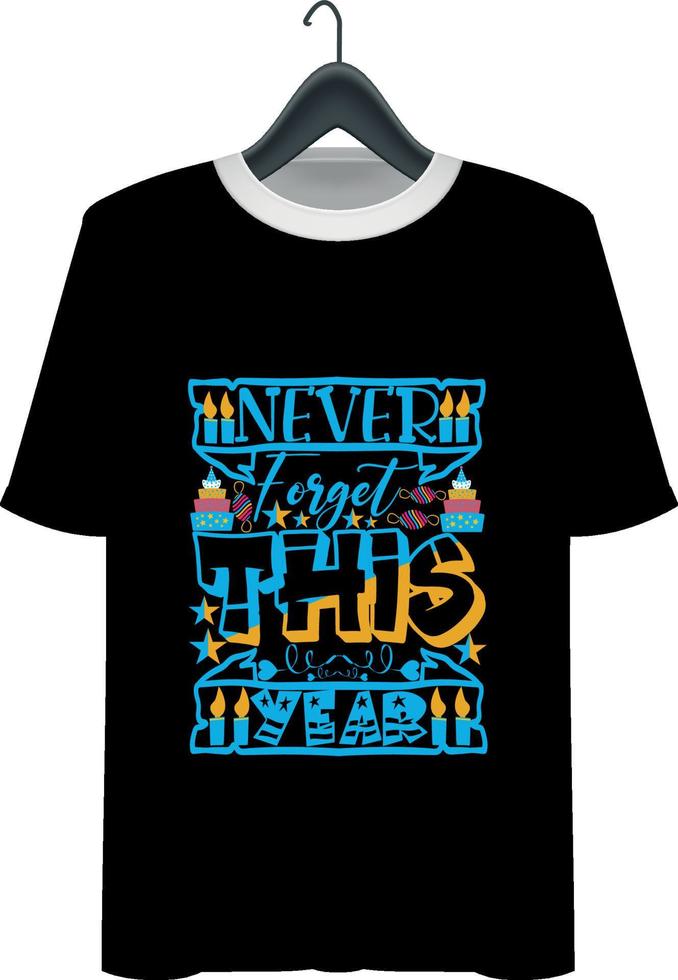 New Year T-shirt design vector