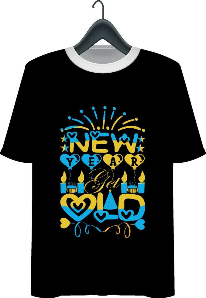 New year T-shirt design vector