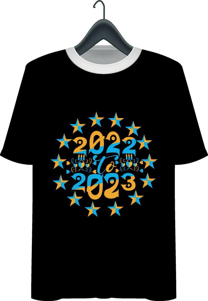 New Year T-shirt design vector