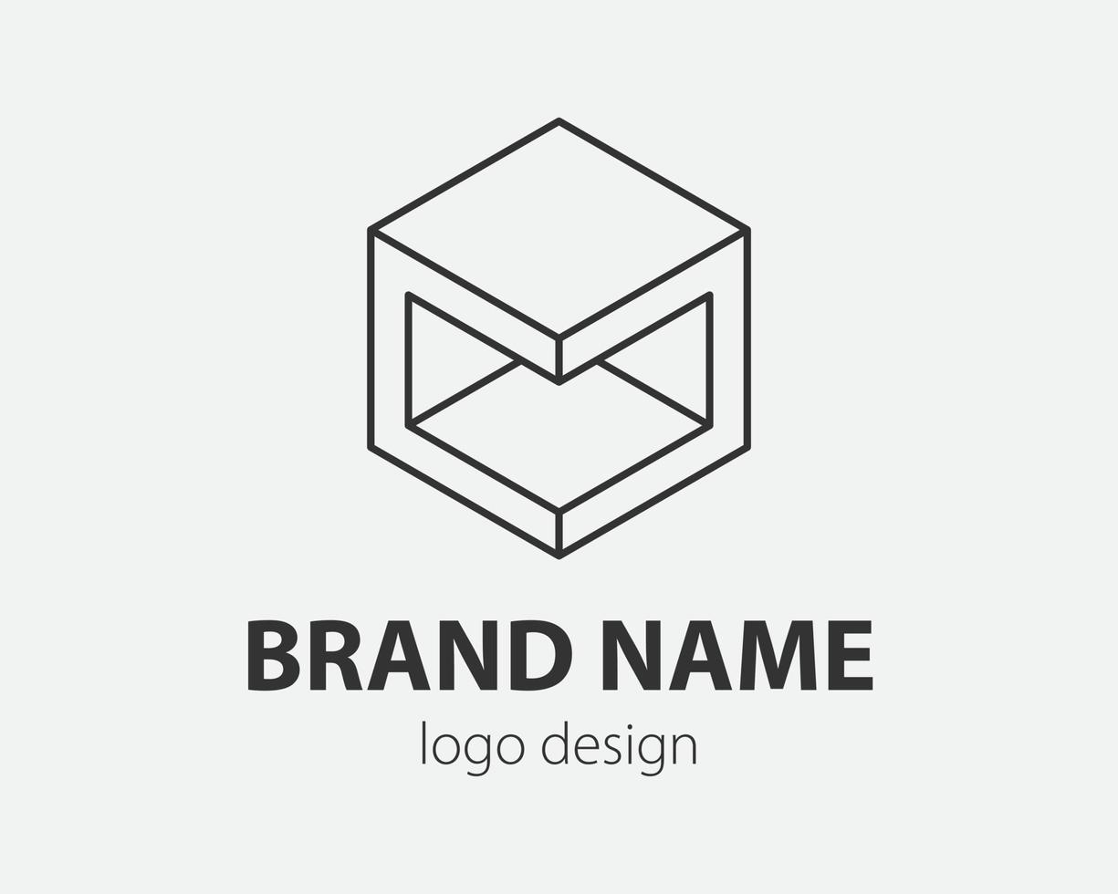 Technology logo line design. Logotype for digital company. vector