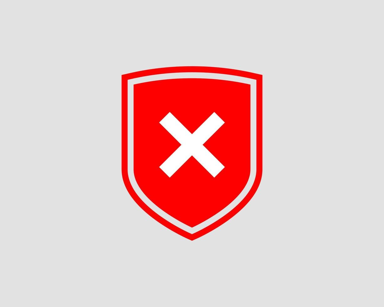 vector de icono de escudo con símbolo de marca. elemento de diseño