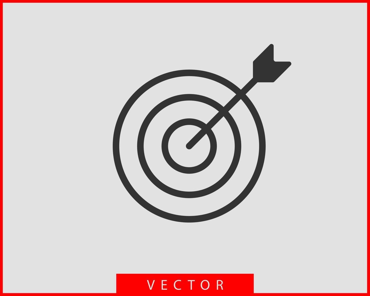 Target icon vector. Darts board with arrow isolated. vector