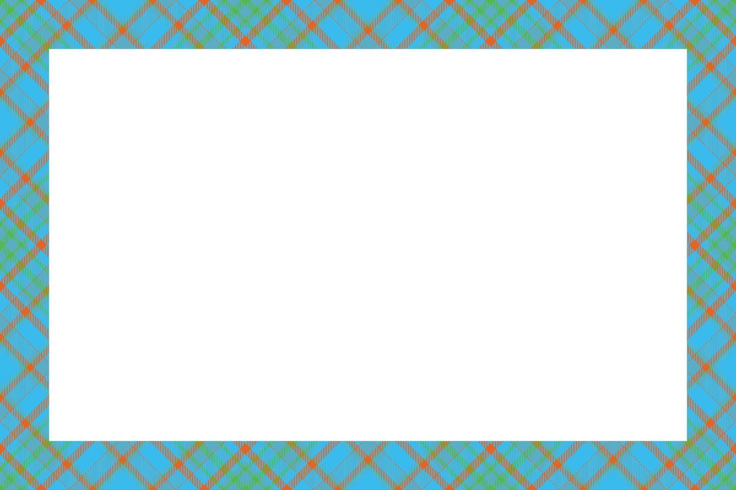 Vintage frame vector. Scottish border pattern retro style. Tartan plaid ornament. vector