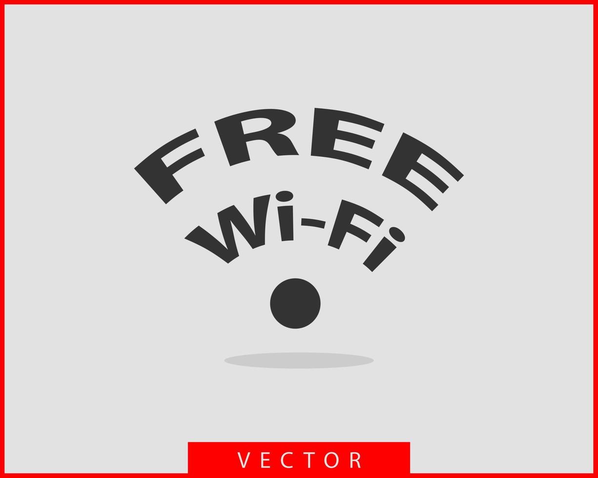 icono de wi-fi gratis. símbolo de vector wifi de zona de conexión. señal de ondas de radio.