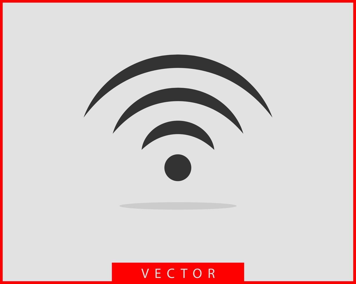 Free wi fi icon. Connection zone wifi vector symbol. Radio waves signal.