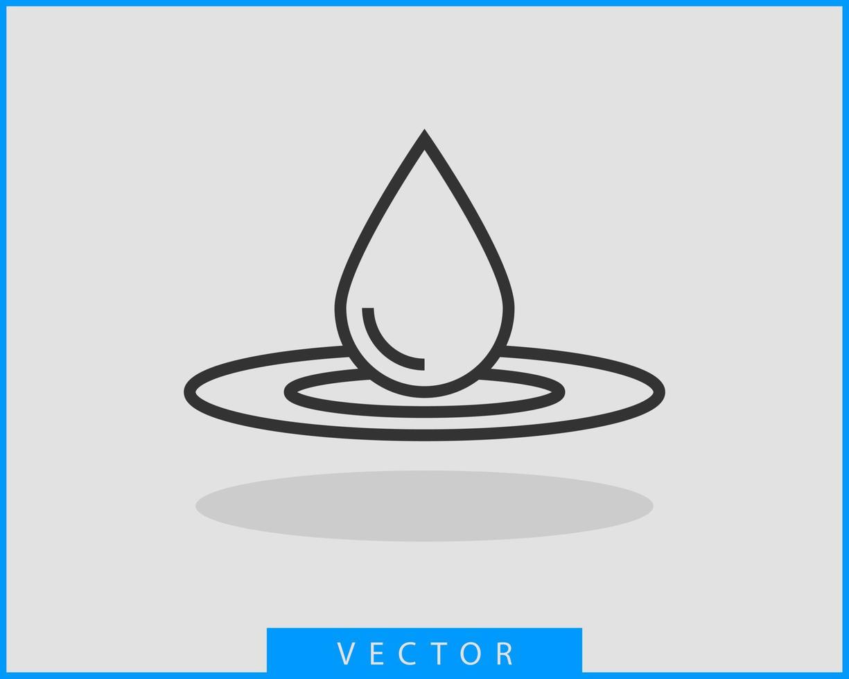 Drop water icon vector isolated design element