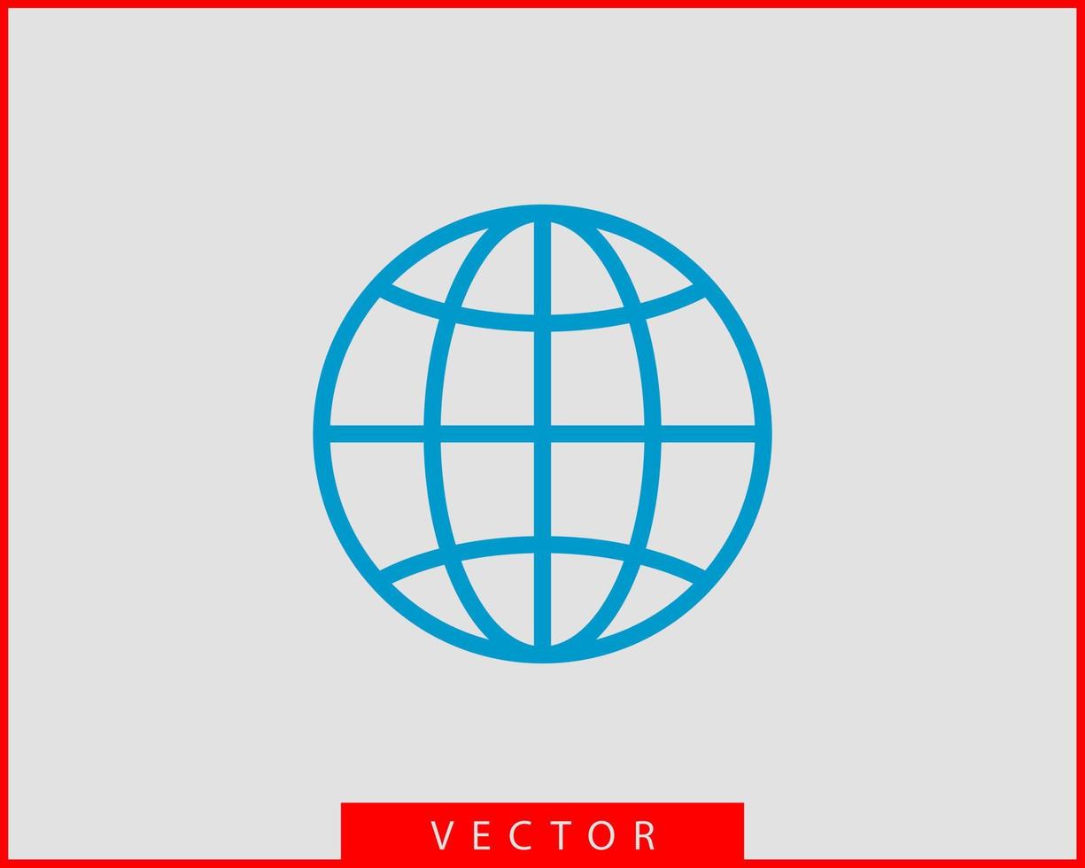 Earth globe vector icon symbol world map.