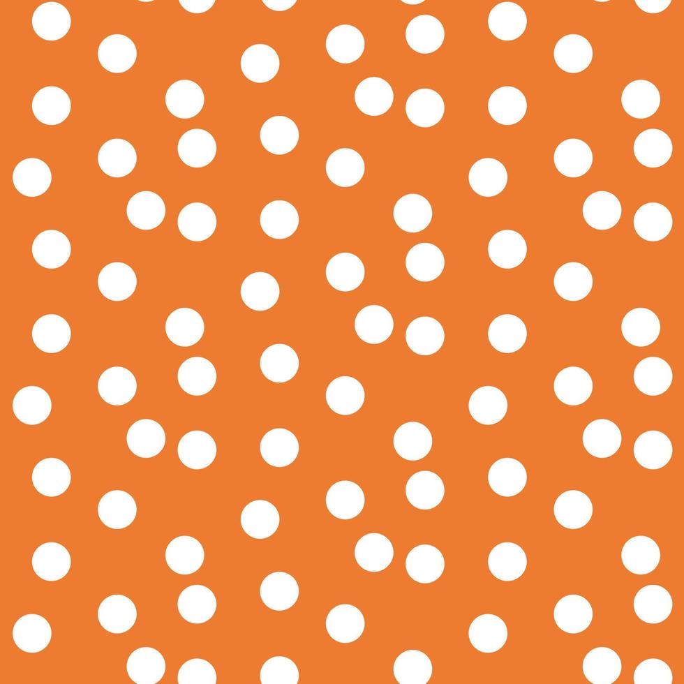 fondo naranja puntos dispersos polka de patrones sin fisuras vector