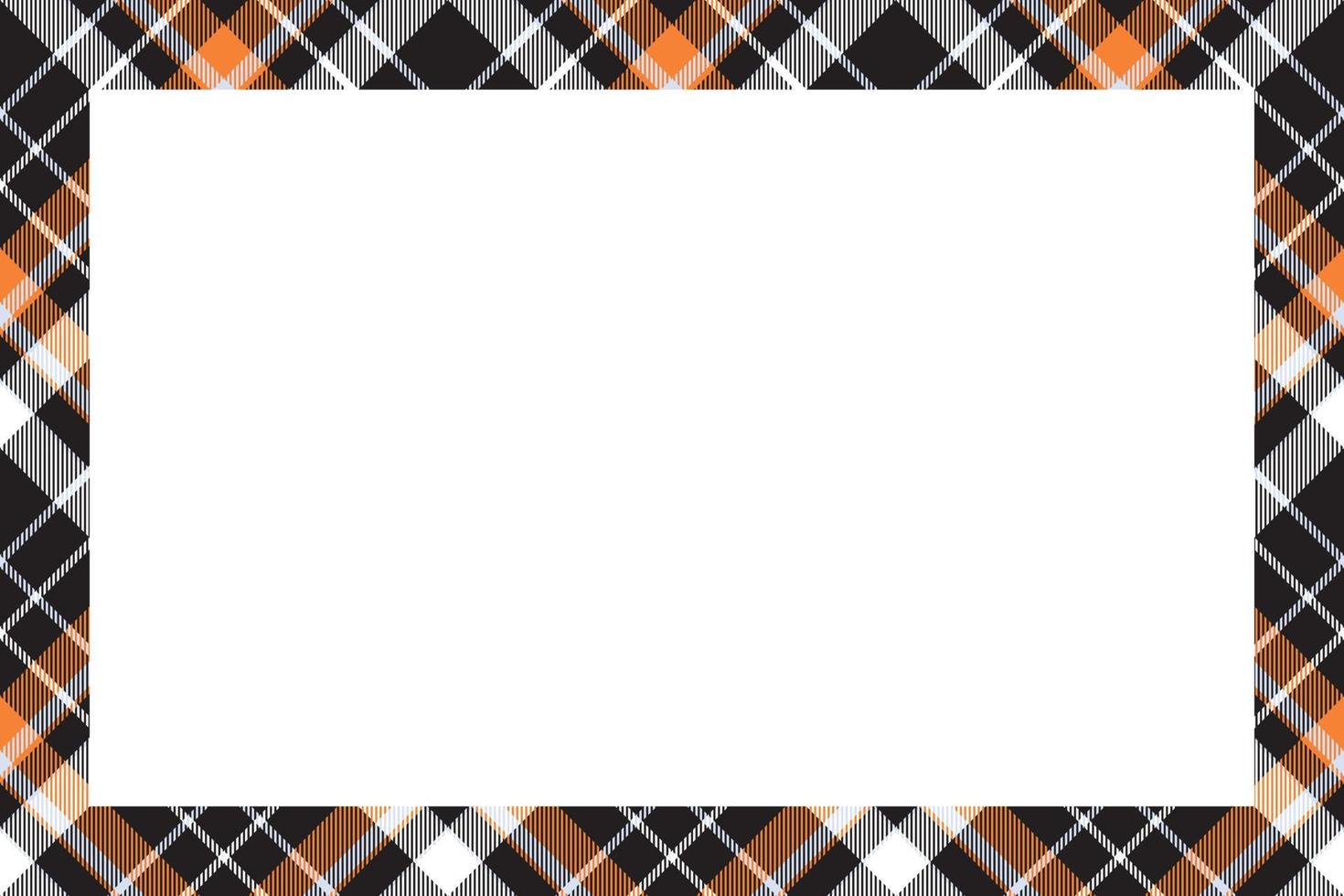 Vintage frame vector. Scottish border pattern retro style. Tartan plaid ornament. vector