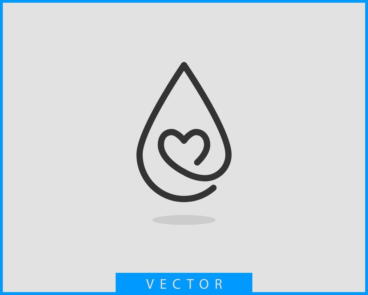 Drop water icon vector isolated design element