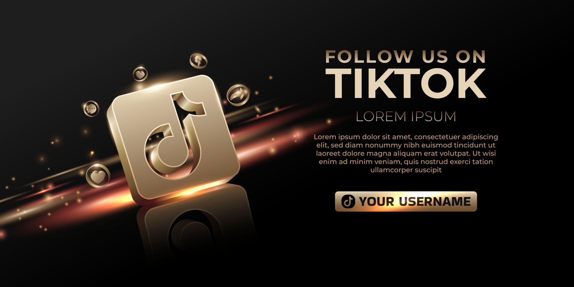 Tiktok Banner 3d Gold Icon For Business Page Promotion And Social Media new-pk-xd-promo-codes-2024-january-pk-xd-gift-codes-pk-xd-codes