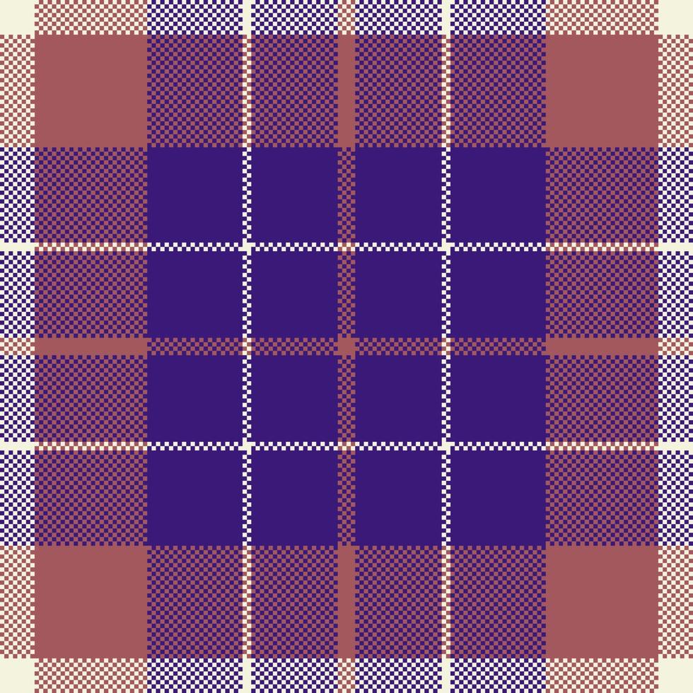 Pixel background vector design. Modern seamless pattern plaid. Square texture fabric. Tartan scottish textile. Beauty color madras ornament.