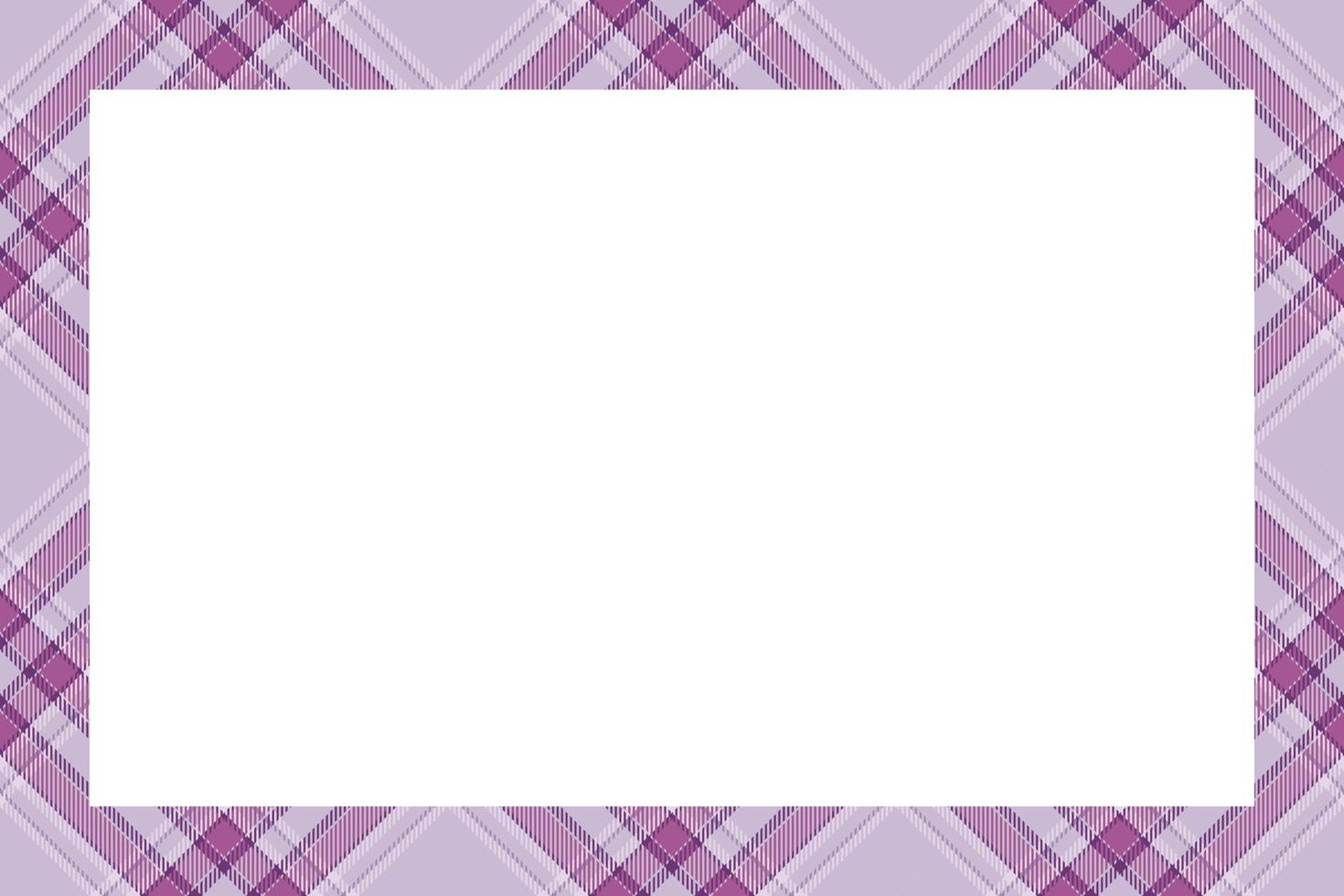 Vintage frame vector. Scottish border pattern retro style. Tartan plaid ornament. vector