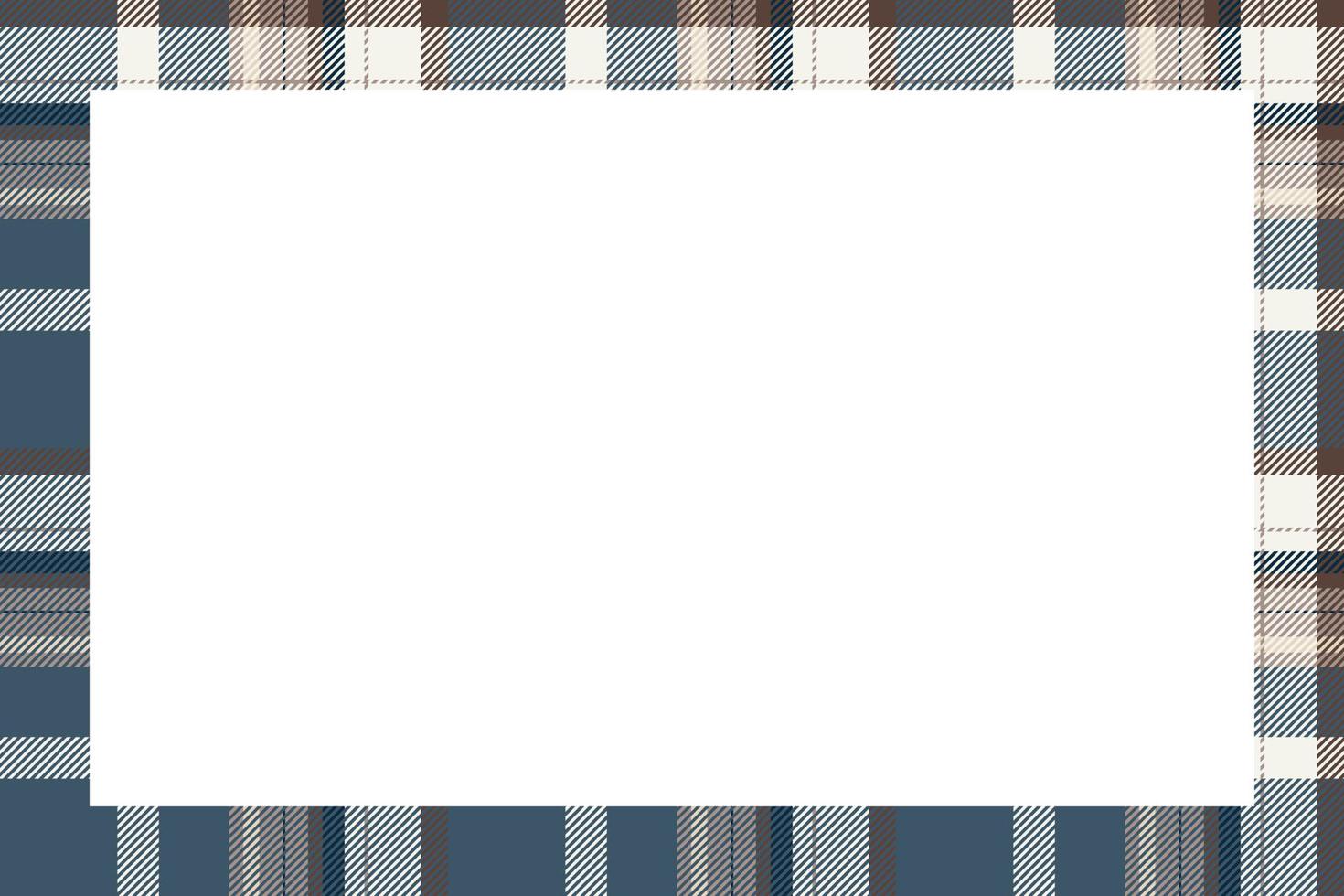 Vintage frame vector. Scottish border pattern retro style. Tartan plaid ornament. vector