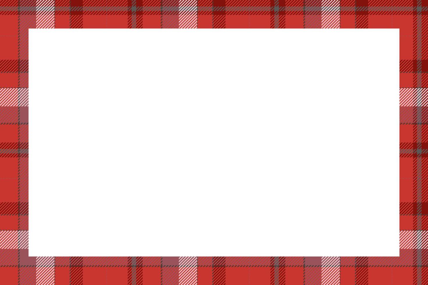 Vintage frame vector. Scottish border pattern retro style. Tartan plaid ornament. vector