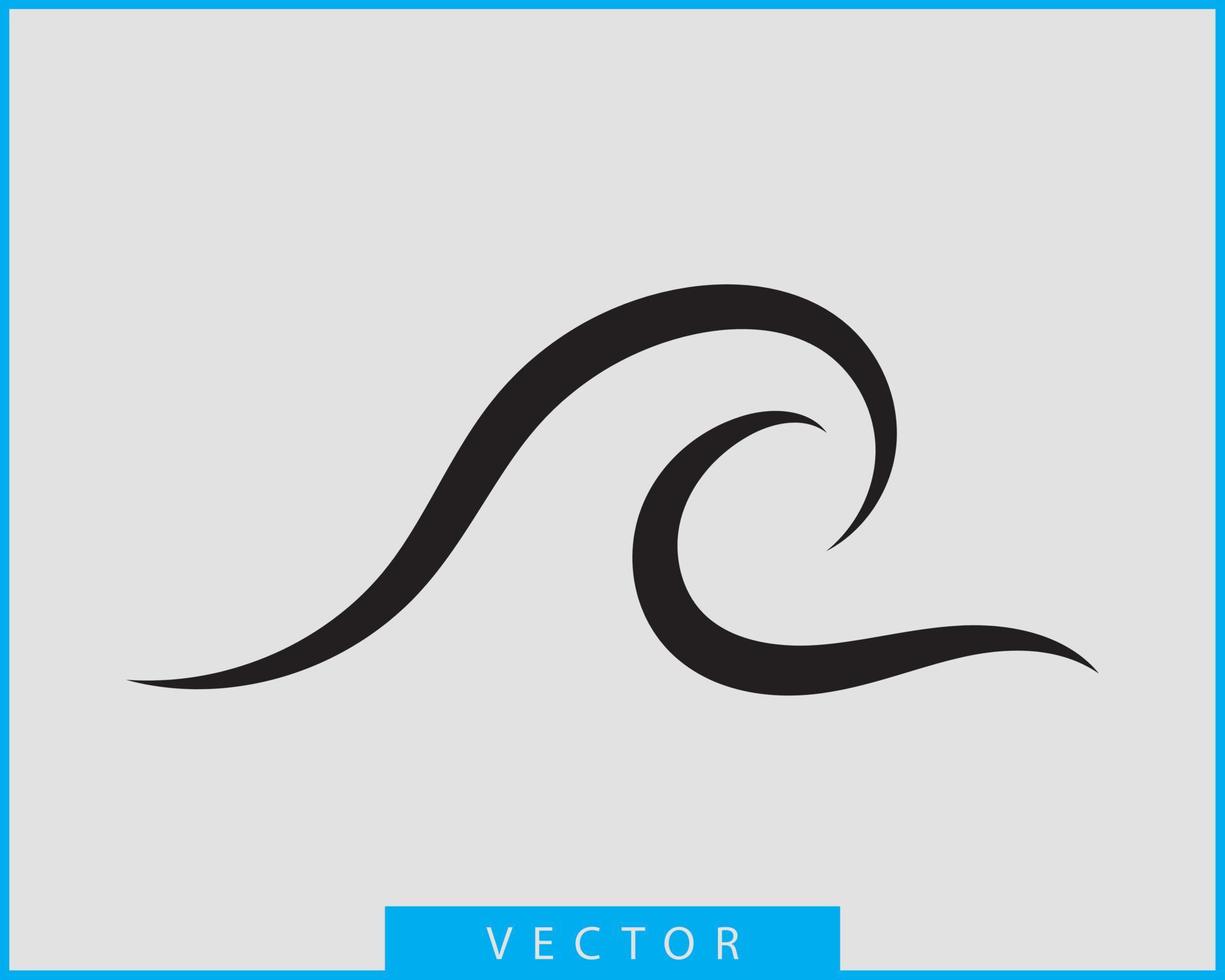 diseño de vectores de ondas. icono de onda de agua. líneas onduladas aisladas.