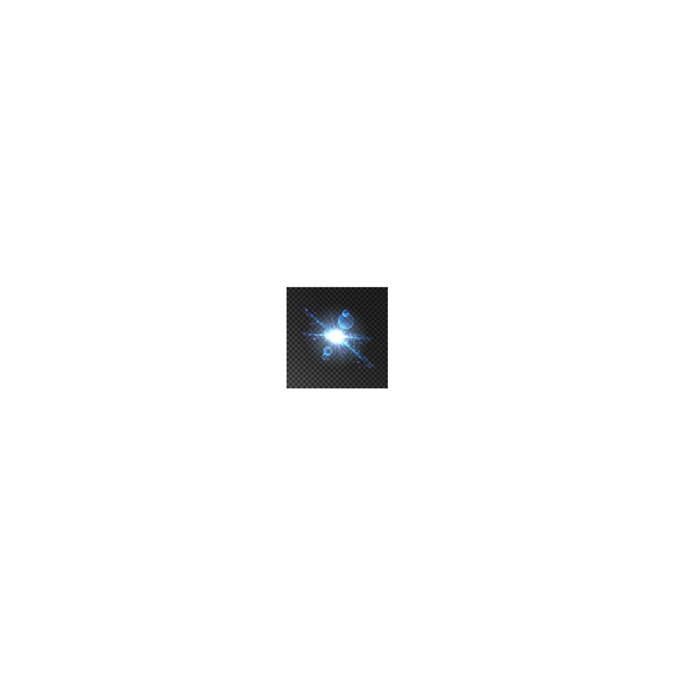 Glowing light flash. Sparkling star lens flare vector