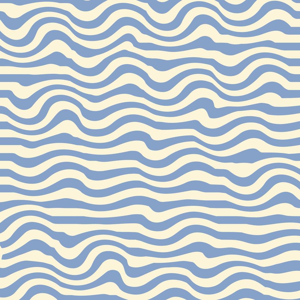 Wavy stripes background. Abstract geometric texture.  Wavy distorted square pattern. Vector illustration