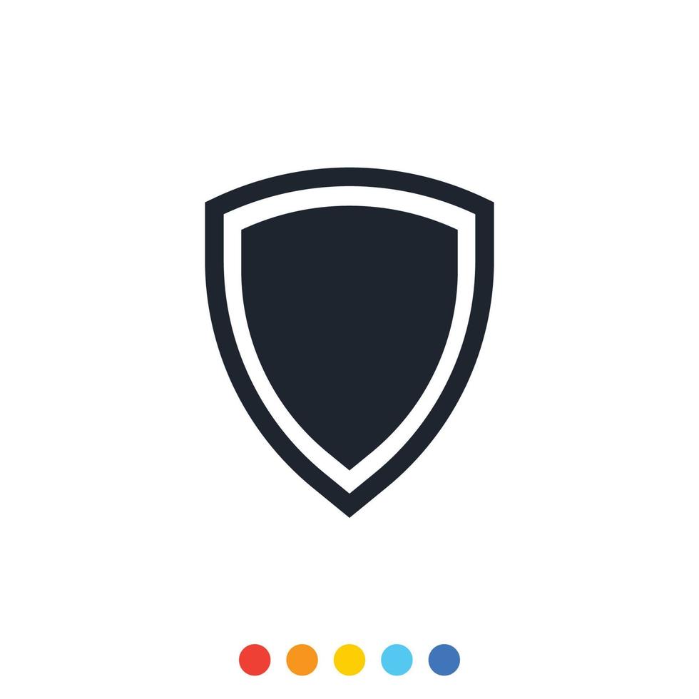 Protection shield icon, Interception icon, Antivirus icon. vector