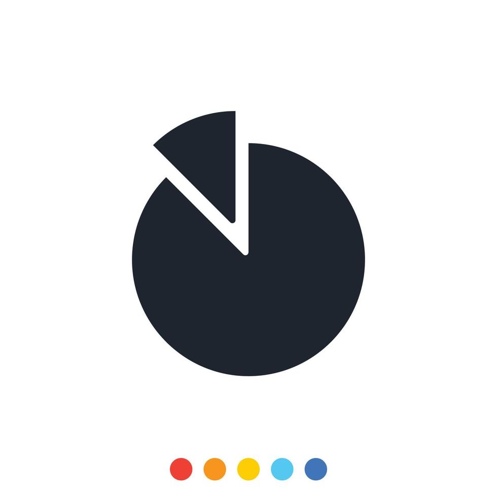 Icon business graph or chart diagram, Pie chart diagram icon. vector