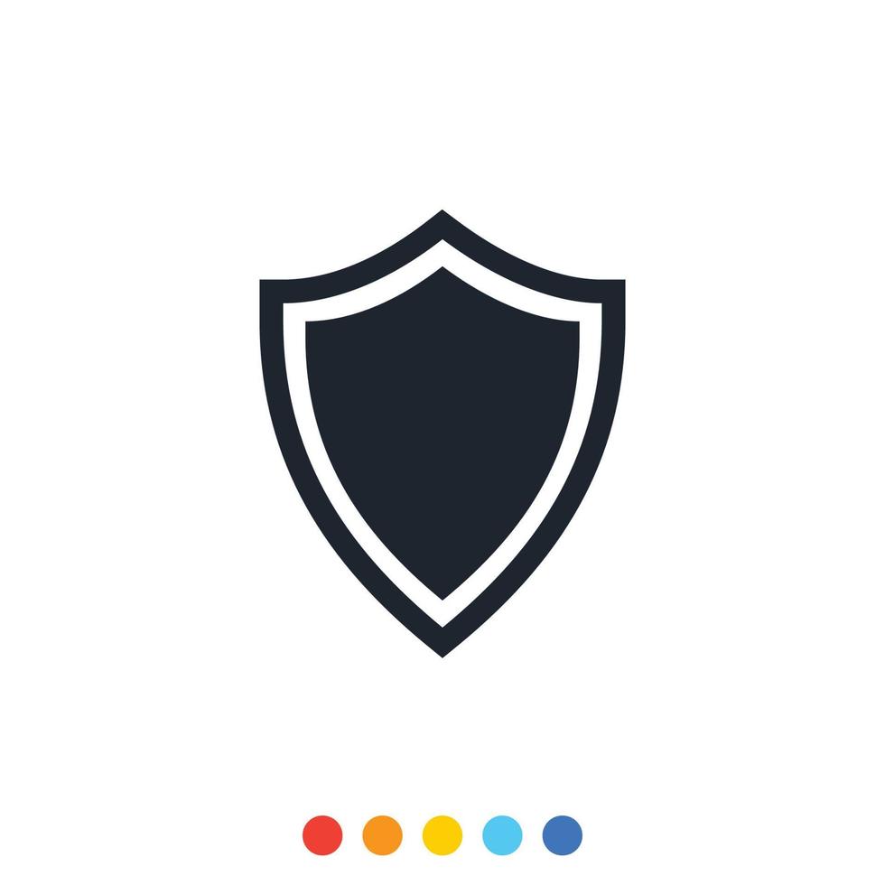 Protection shield icon, Interception icon, Antivirus icon. vector