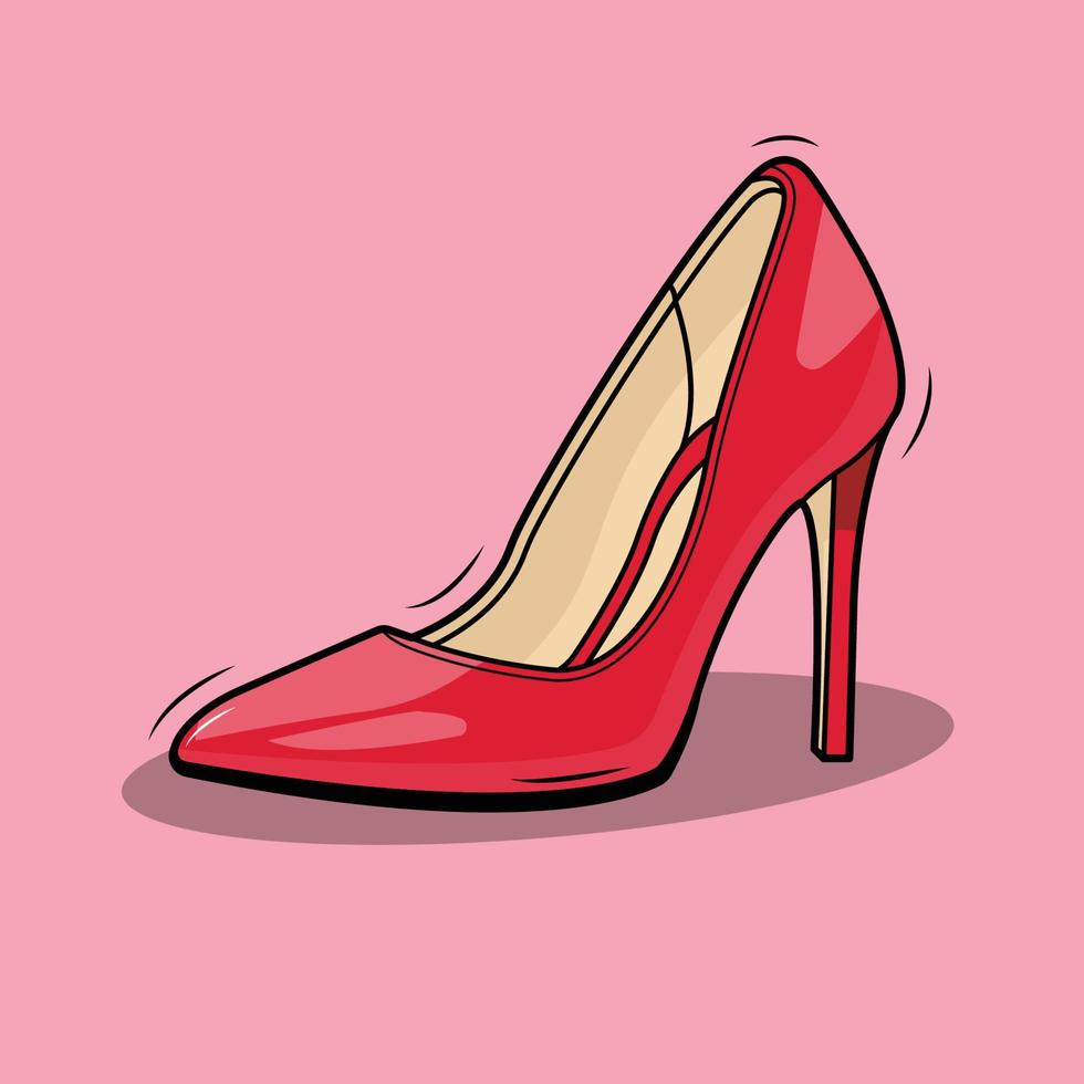 ilustración de tacones rojos vector