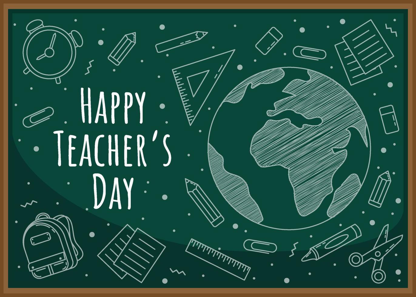 World Teachers Day Background Design vector