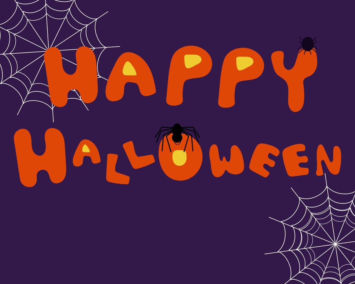 Happy halloween concept. Cartoon vector style for your design.