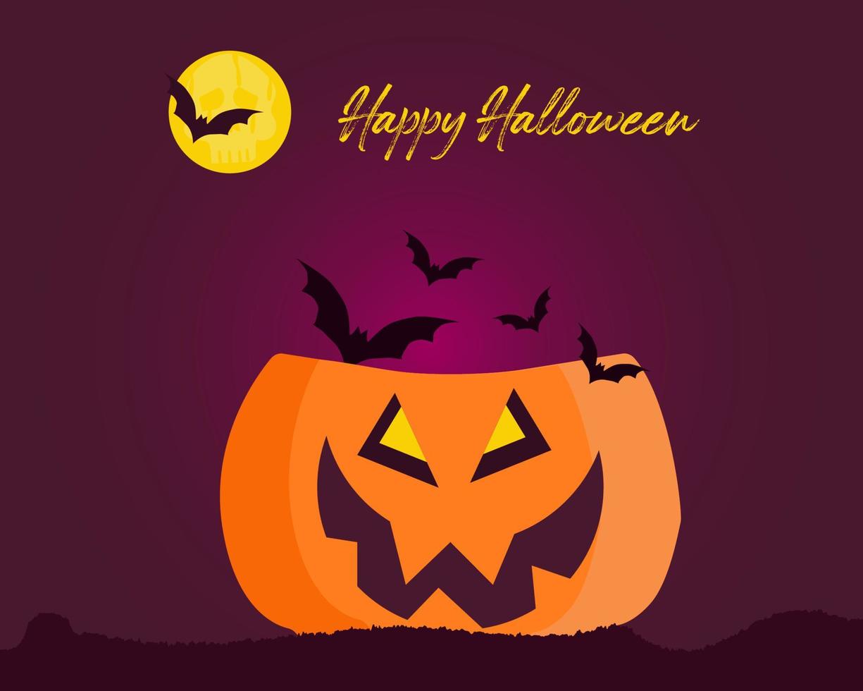 Happy Halloween concept. Cartoon vector style for your design.