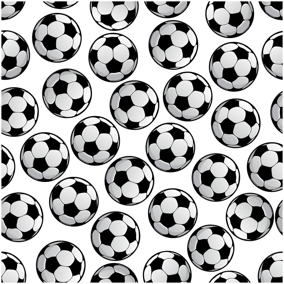 Football or soccer balls seamless pattern vector