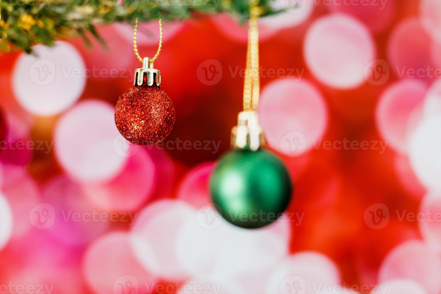 Christmas ornaments on the tree photo