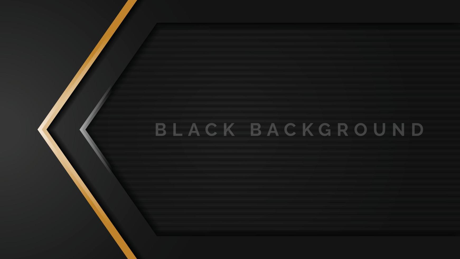 Elegant black luxury background concept with dark gold and  3d texture vector