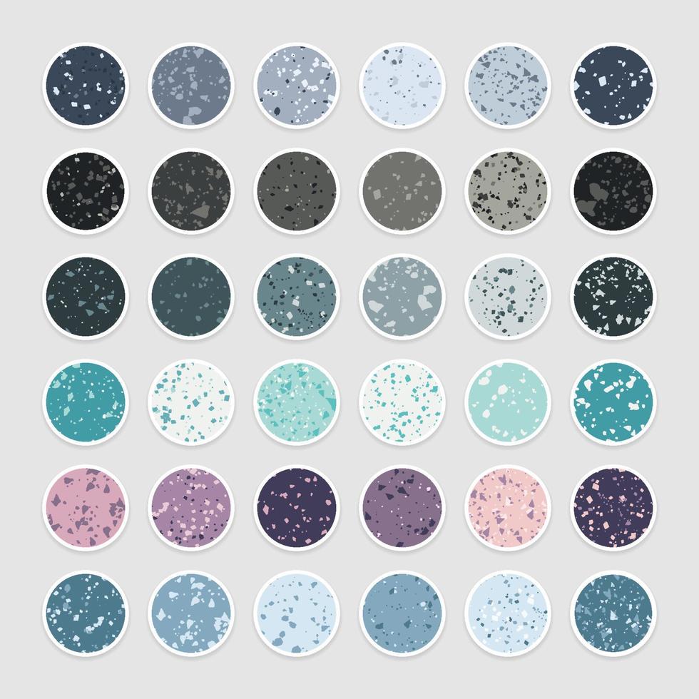 Collection of terrazzo story highlight cover vector