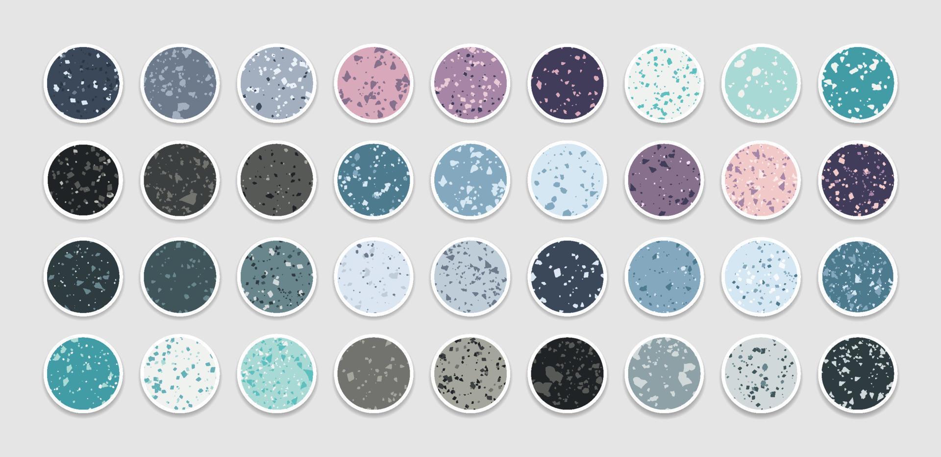 Collection of terrazzo story highlight cover vector