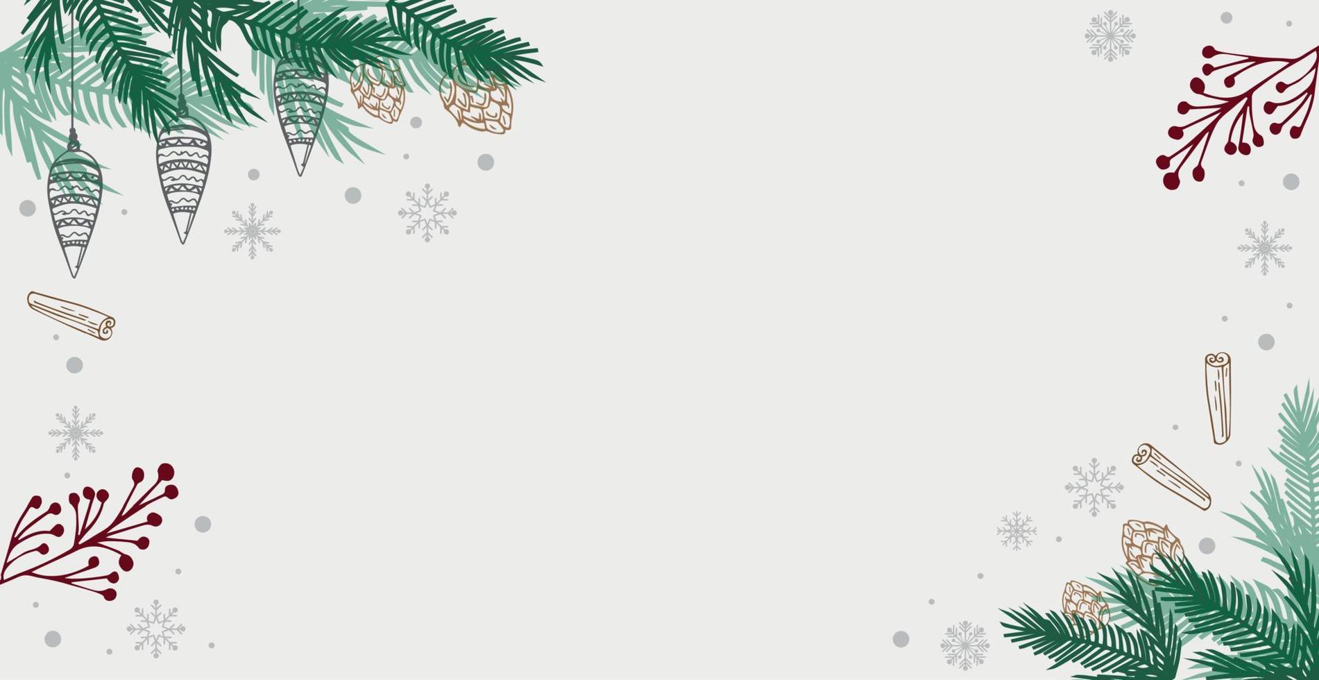 White Christmas background, festive web template - Vector