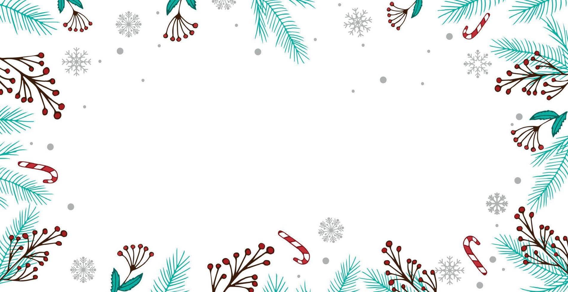 White Christmas background, festive web template - Vector