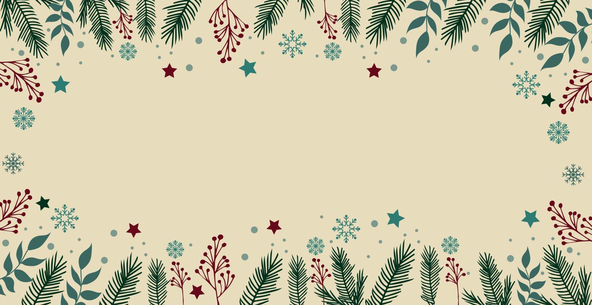 Light Christmas background, festive web template - Vector