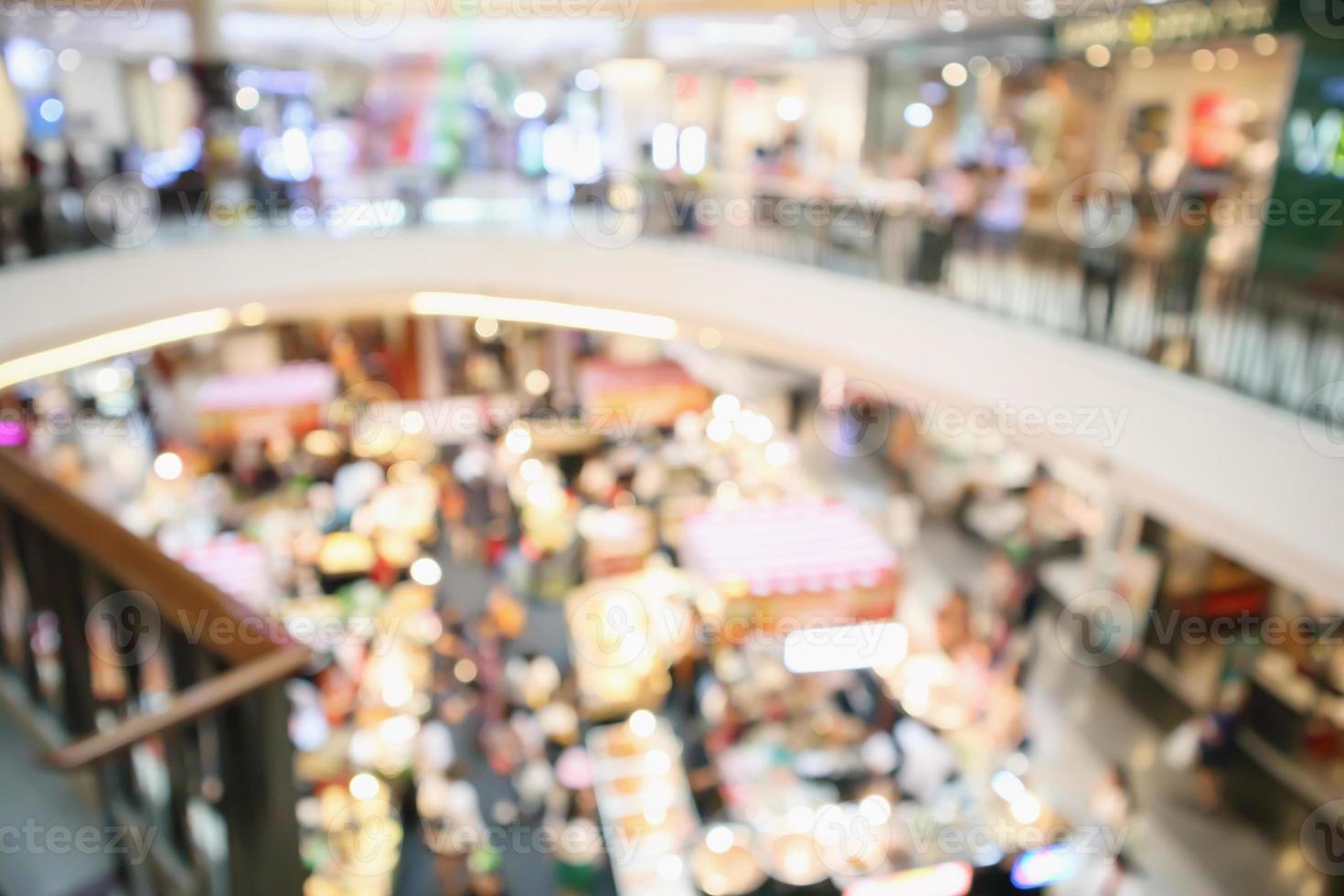 Abstract blur modern shopping mall store interior defocused background photo