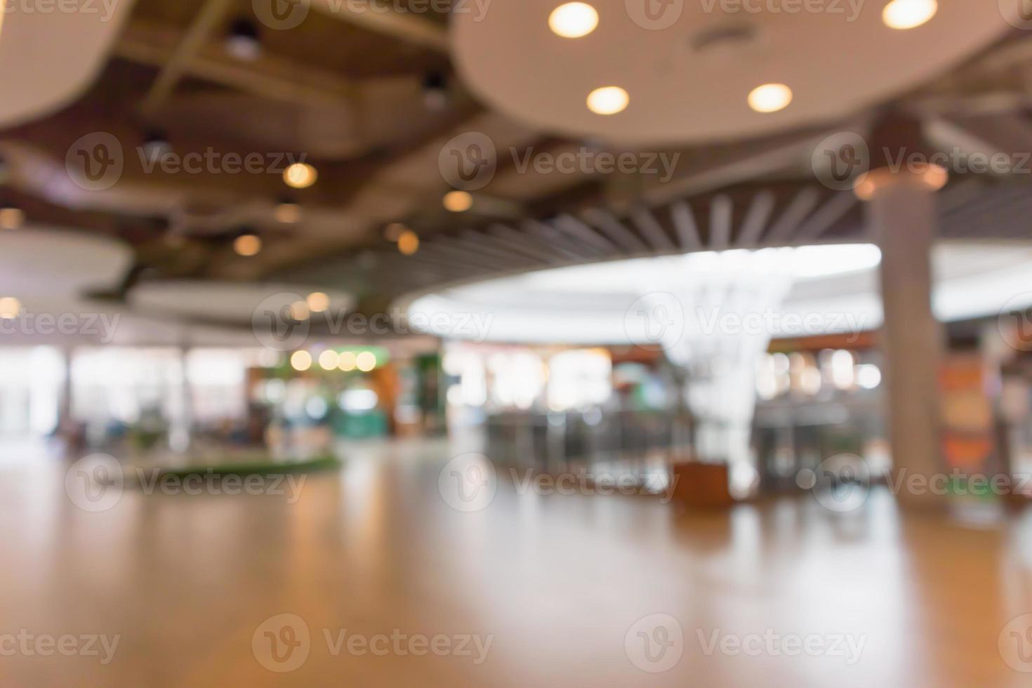 Abstract blur modern shopping mall interior defocused background photo