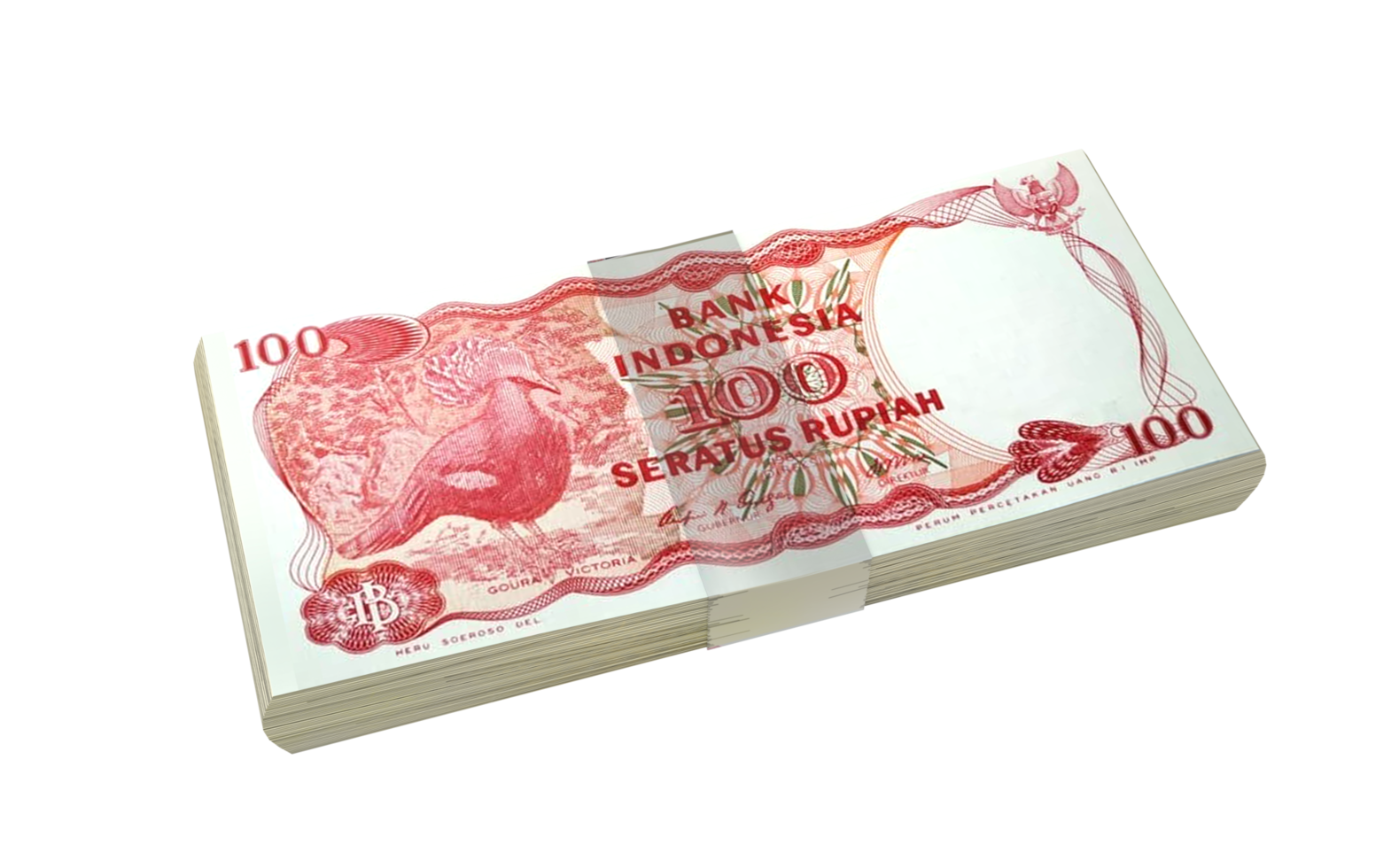 100 roupies indonésiennes vieil argent png