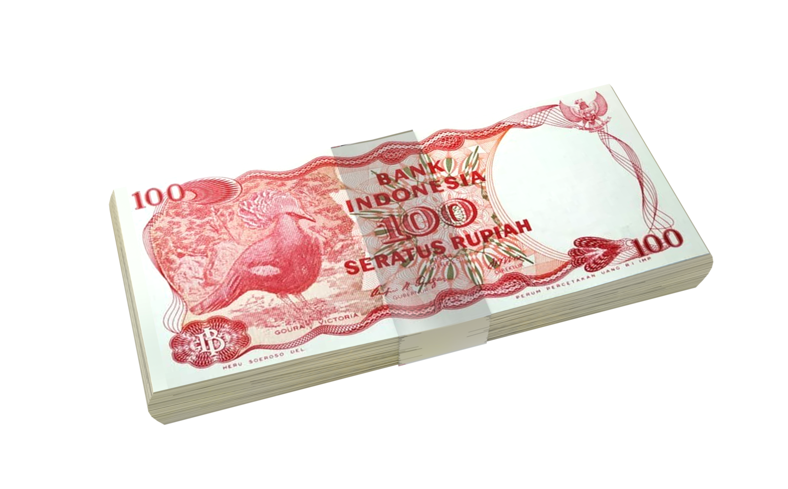 100 Indonesian rupiah old money png