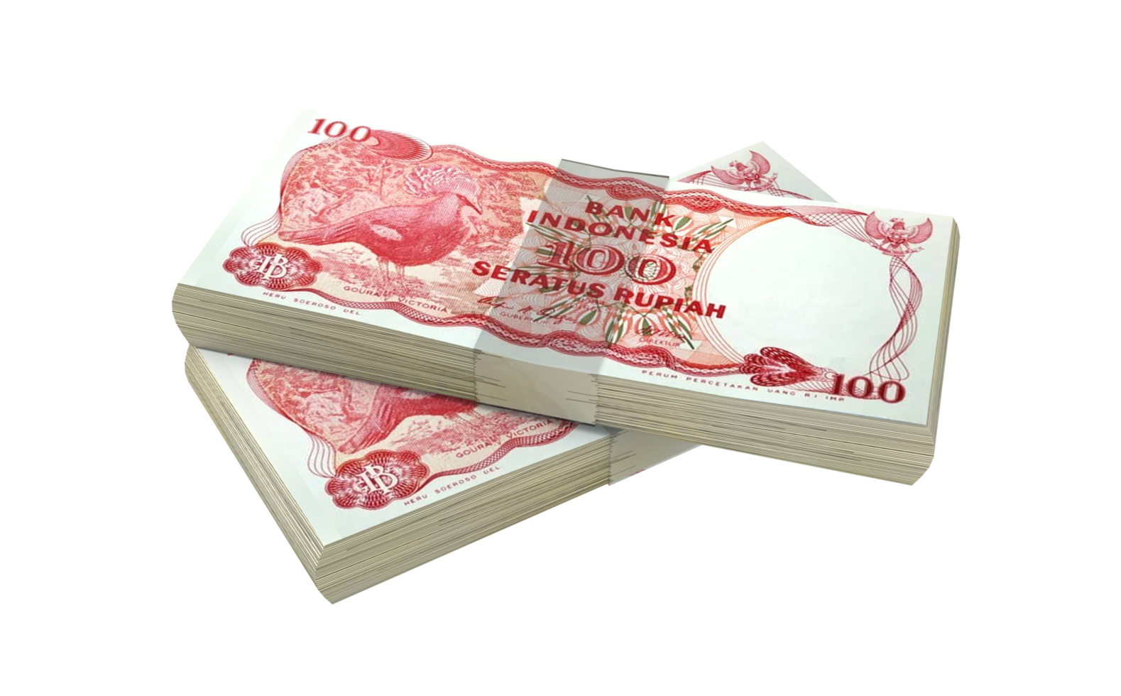 100 Indonesian rupiah old money png