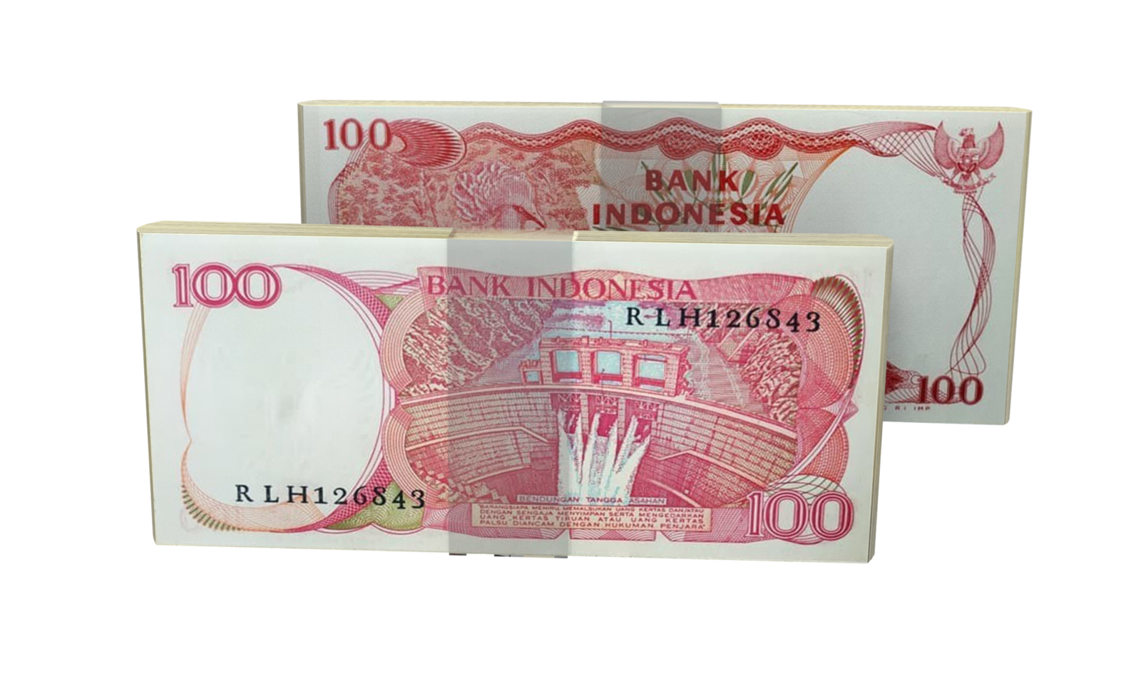 100 Indonesian rupiah old money png
