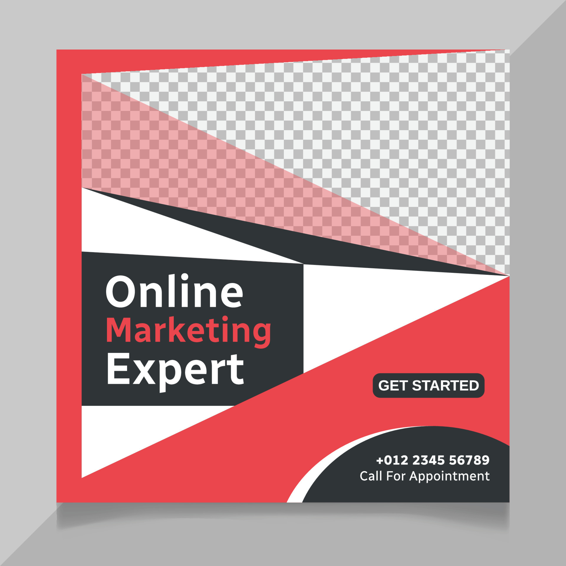 Online marketing expert social media post design 11677989 Vector Art at 